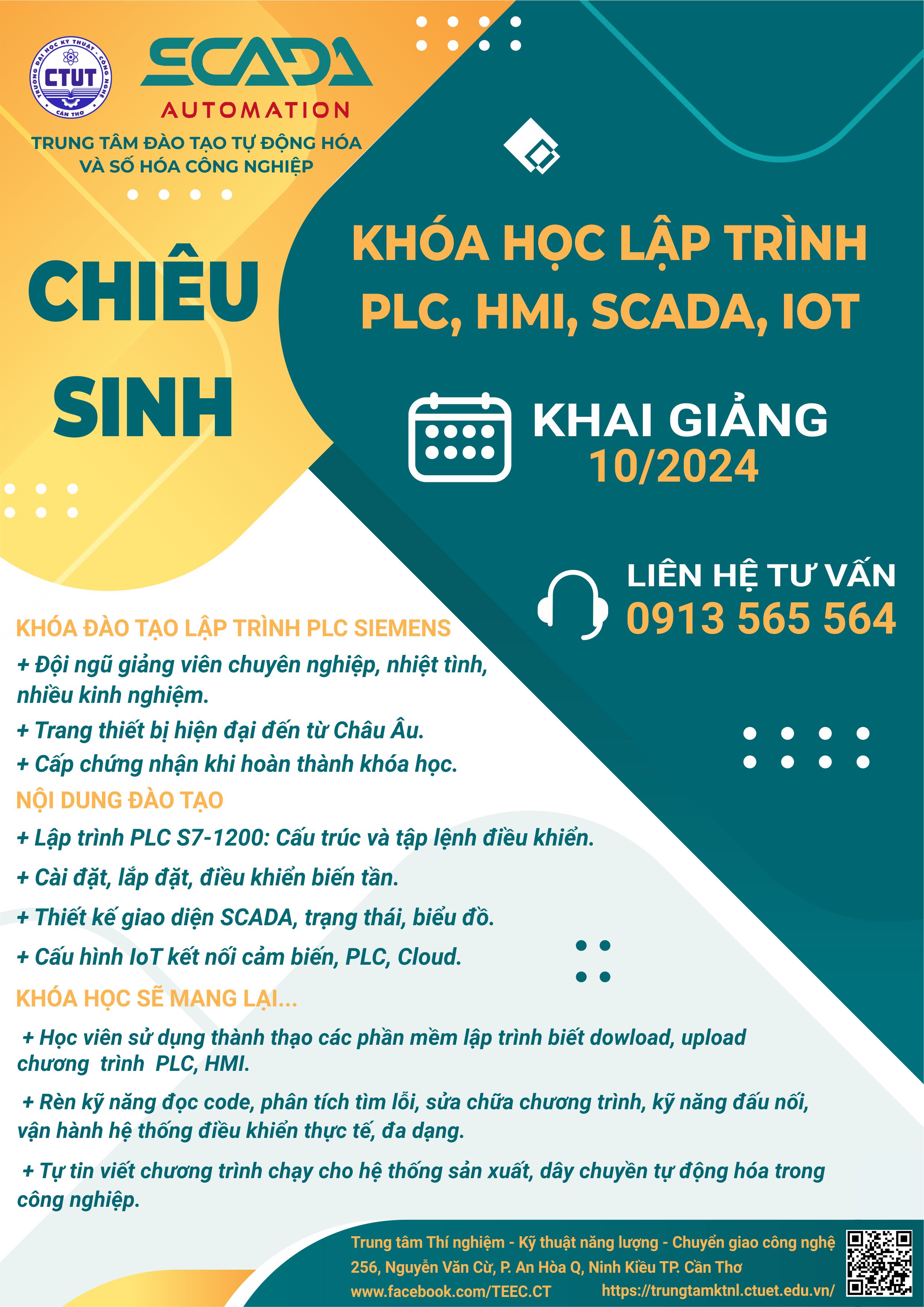 Tuyển Sinh Khóa Học PLC, SCADA, HMI, IOT Tháng 10/2024
